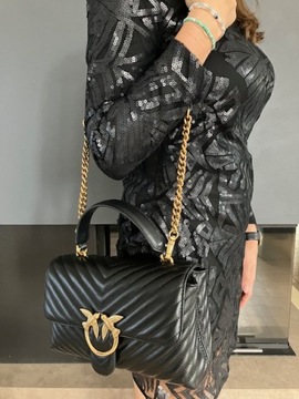 PINKO skórzana torebka listonoszka ICON BLACK NOWOŚĆ