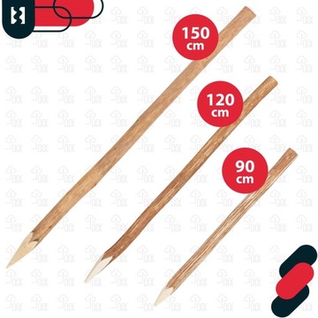 PALIK STRUGANY SŁUPEK PALISADA TYCZKA PODPORA DREWNO OGRODZENIA PŁOTU 120CM