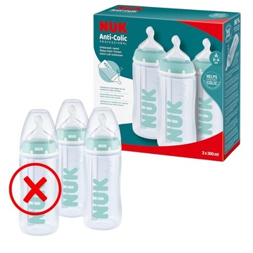 NUK FIRST CHOICE+ ANTI-COLIC PROFESJONALNY ZESTAW 2 BUTELEK 300 ML