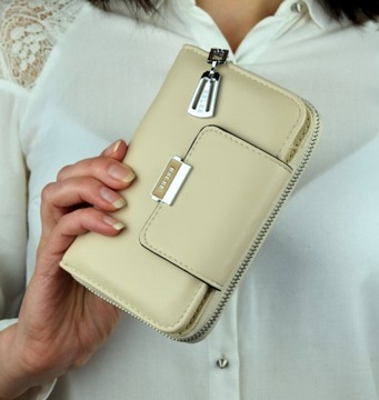 PORTFEL DAMSKI DUŻY TOREBKA PORTMONETKA PODWÓJNY