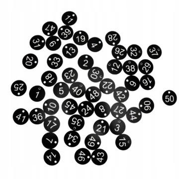 100x Protable numer tagu numer 1-100 dla kluczy