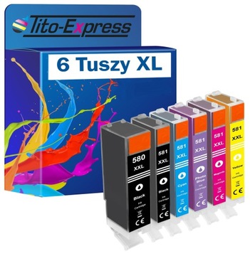 6x Tusz do Canon PGI-580 CLI-581 XXL photo zestaw