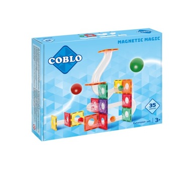 COBLO Magnetyczne Klocki Konstrukcyjne - Zestaw Kulodrom 35elem