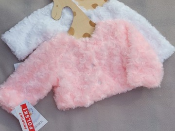 ДЖЕМПЕР / Крещенское болеро БЕЛЫЙ - РОЗОВЫЙ 1980-е