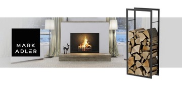 МЕТАЛЛИЧЕСКАЯ ПОДСТАВКА-КОРЗИНА ДЛЯ КАМИНА ДЕРЕВЯННАЯ