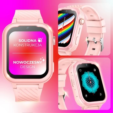 SMARTWATCH ZEGAREK DLA DZIECI TELEFON 4G ROZMOWY SMS Z GRAMI POLSKIE MENU