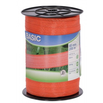 Taśma BASIC 200m, 40mm, pomarańczowa do pastucha