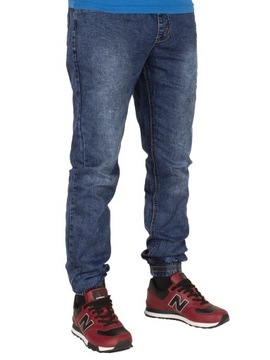 Spodnie męskie jogger jeans W:38 granatowe