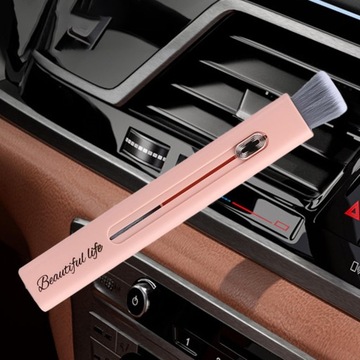 Щетка для чистки салона автомобиля Щетка для чистки вентиляционного отверстия автомобиля Розовая.