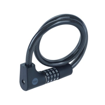 Велосипедный трос с кодовым замком и ключом Yale YCC0/12/100/2