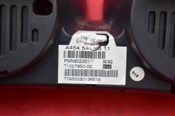 PŘÍSTROJOVÁ DESKA BUDÍKY EU A4545404511 SMART FORFOUR 1 I 1.5 DCI 95 KM 04-06