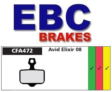 Klocki rowerowe EBC (spiekane) Avid Elixir CFA472H