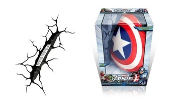 Светодиодная лампа Marvel 3D - Щит Капитана Америки