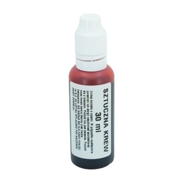 SZTUCZNA KREW 30 ml płynna + DOZOWNIK, dekoracja mroczna charakteryzacja