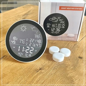 WIFI TUYA SMART метеостанция 3x датчик