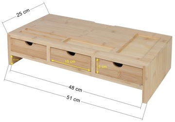 Подставка для монитора с 3 ящиками