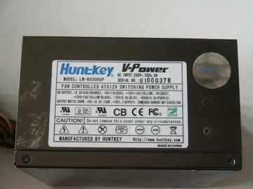 Блок питания HuntKey V-Power LW6500HGP 500 Вт ATX, гарантия 2x PCI-E/SATA