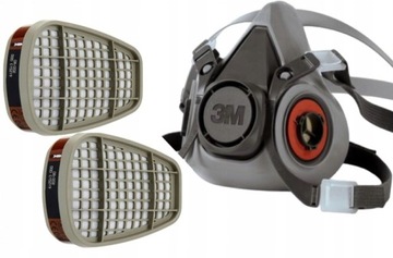 3M Półmaska maska lakiernicza 6200 + filtry 6051