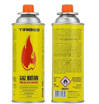 GAZ KARTUSZ NABÓJ 400ML TIROSS DO PALNIKA KUCHENKI