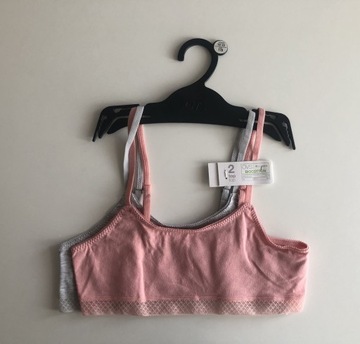 OUTLET DZIĘWCZĘCY BIUSTONOSZ TOP OVS 170 CM 2-PAK