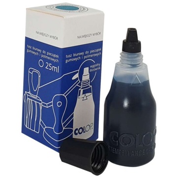 TUSZ WODNY do pieczątek COLOP TURKUSOWY 25 ml