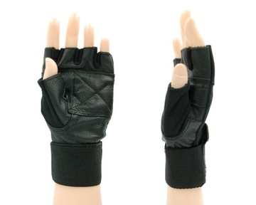 ПЕРЧАТКИ ДЛЯ ТРЕНИРОВКИ ДЛЯ ФИТНЕСА КОЖАНЫЕ M