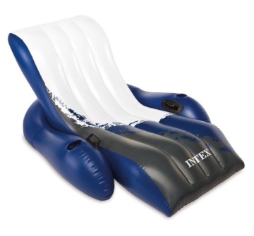 Надувний шезлонг INTEX 58868 180x135 см крісло пляжне водне комфортне