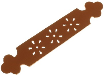 BRĄZOWA zakładka do książki ze skóry naturalnej PL