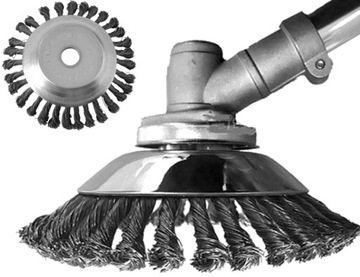 DRUCIAK TARCZA SZCZOTKA DRUCIANA DO KOSY SPALINOWEJ CHWASTÓW DRUT STAL150mm
