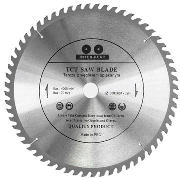 Tarcza do cięcia drewna z widią 350x32x60T