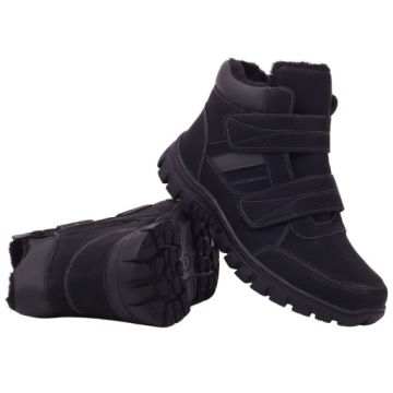 МУЖСКАЯ ЗИМНЯЯ БОТИНКА, ЧЕРНАЯ, УТЕПЛЕННАЯ НА ЛИПУЧКЕ