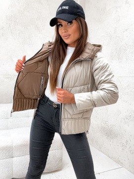 WIOSENNA_JESIENNA_Pikowana Modna Przejściówka - 3XL