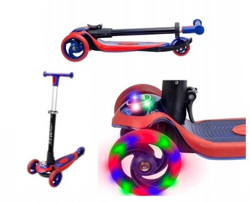 HULAJNOGA BALANSOWA TRÓJKOŁOWA KOŁA LED dla dzieci