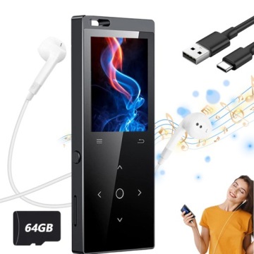 MP3 Přehrávač MP4 Bluetooth 64 Gb Redukce Šumu Vox Nahrávání Přes Usb
