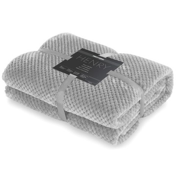 Koc DecoKing mikrofibra szary 150 cm x 200 cm