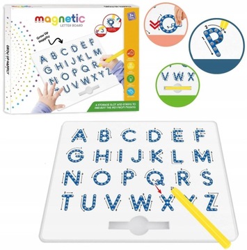 ZABAWKA TABLICA ALFABET KULKI MAGNETYCZNA LITERKI