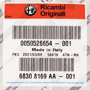 ALFA ROMEO GIULIETTA NÁPIS LOGO SPORTIVA LEVÝ 654