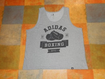 ADIDAS BOXING USA XL BEZRĘKAWNIK BAWEŁNA RETRO VINTAGE BOKS NEW YORK 1949