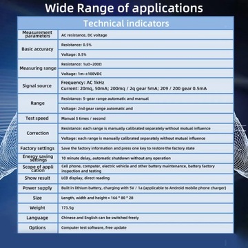 RC3563 Тестер внутреннего сопротивления напряжения батареи Высокоточный тритий