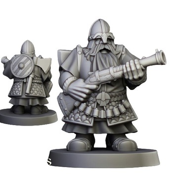 Dwarfs Marksmen #3 - Highlands Miniatures - Druk 3D