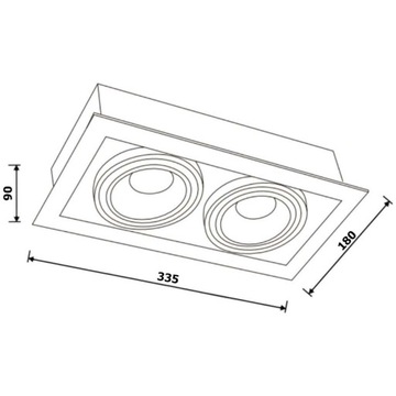 ПОДВИЖНЫЙ ГАЛОГЕННЫЙ ПОТОЛОЧНЫЙ СВЕТИЛЬНИК 2XAR111 GU10 LED