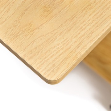 PRZYŁÓŻKOWE BIURKO STOLIK BOCZNY MOBILNE 76-86cm KAWOWY POD LAPTOPA KÓŁKACH