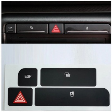 Для Audi A4 04-06 ESP автомобильная кнопка включения вспышки крышка держатель чашки наклейки