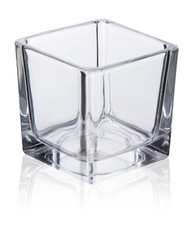Świecznik tealight szklany foremka do świec H60mm
