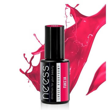 NEESS Kauczukowy lakier hybrydowy do paznokci Fuks'Ja, 7583/4, 4 ml