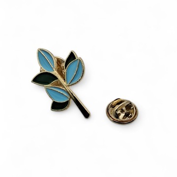 d883 PIN PRZYPINKA METALOWA gałązka roślina liście