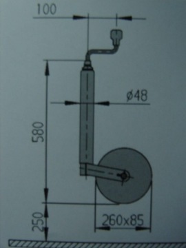 ОПОРНОЕ КОЛЕСО ALKO PLUS 200 КГ