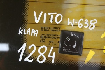 SKLO (OKNO) KRYT KUFRU ZADNÍ MERCEDES VITO W638 TŘÍDA V