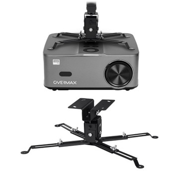 Подвес для проектора, потолочный, настенный, BLACK OVERMAX 2в1
