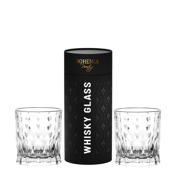 Szklanki do whisky kryształowe Bohemia Conte 340 ml 2 szt na prezent TUBA